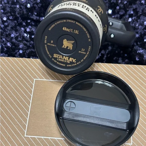 Bundle CCGold Logo Stainless Steel Tumbler Set in Black and Brown - Picture 8 of 8